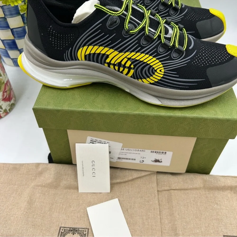 Men’s Gucci inner locking Jaron sneakers size 12.5 made in Italy - Picture 8 of 9